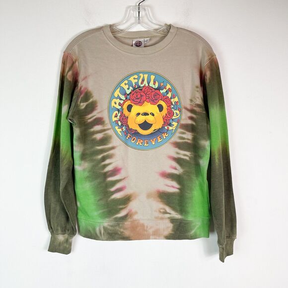 Grateful Dead Women NWT Forever Grateful Tie-Dye Crewneck Pullover Sweatshirt XS - Picture 2 of 6